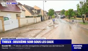 Après deux nuits d'orages à Thieux, la boue recouvre les rues