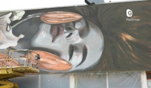 Reportage - Sassenage accueille l'artiste Lula Goce pour la 7ème édition du Street art festival