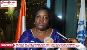 En visite en Côte d'ivoire pour des concertations bilatérales avec les autorités ivoiriennes, Mme. Millicent Mutuli fait un point