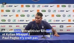 Euro-2020 - Pogba: "Pas de tensions" entre Mbappé et Giroud