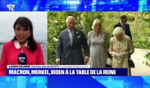 Macron, Merkel, Biden à la table de la reine - 11/06