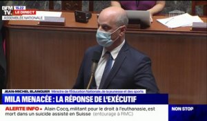 "Un scandale au cœur de notre société": Jean-Michel Blanquer dénonce les "forces de mort" qui menacent Mila