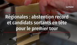 Régionales :  abstention record et candidats sortants en tête pour le premier tour