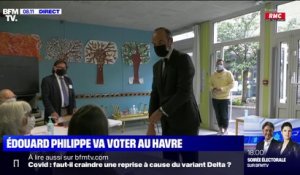 Second tour des régionales: Édouard Philippe vote dans une école du Havre