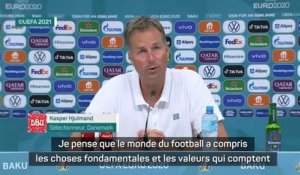 Quarts - Hjulmand : "Eriksen est dans nos coeurs à chaque instant"