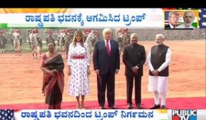 President Ram Nath Kovind, PM Modi Receive US President Donald Trump At Rashtrapati Bhavan