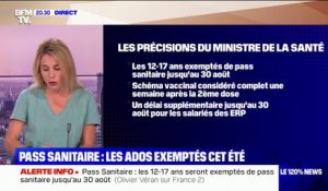 Olivier Véran a annoncé que les 12-17 ans seront exempté du pass sanitaire jusqu'au 30 août