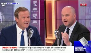 Pass sanitaire et étoile jaune: "C'est une exagération" mais pas un acte "antisémite" pour Nicolas Dupont-Aignan