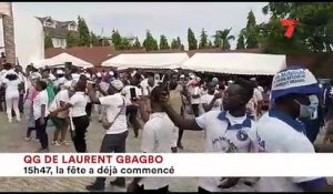 Retour Gbagbo : ambiance festive à son ancien QG de campagne