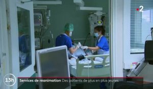 Coronavirus: Dans plusieurs hôpitaux de France, des médecins très inquiets par la hausse des patients en réanimation, plus jeunes, et non vaccinés - L'un d'eux témoigne dans le 13h de France 2