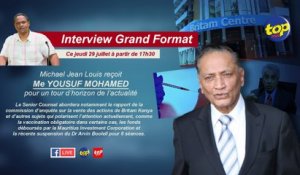 Zoom Extra Interview Grand Format : Michael Jean Louis reçoit Me Yousuf Mohamed pour un tour d’horizon de l’actualité