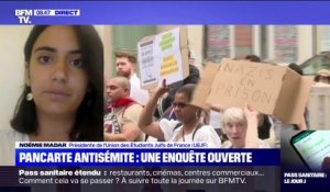 "Ça me révolte, ça m'indigne": la présidente de l'Union des étudiants juifs de France réagit à la pancarte antisémite dans une manifestation anti-pass