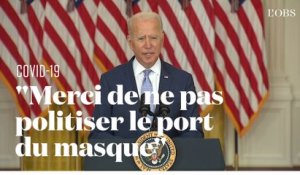 Joe Biden accuse les anti-masques de politiser le Covid