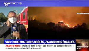 Incendies dans le Var: le préfet indique que le feu n'est toujours pas "fixé" ce mardi matin