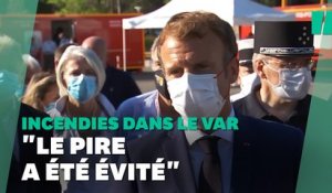 Incendies dans le Var: pour Emmanuel Macron "le pire a été évité"