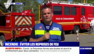 Incendie dans le Var: le commandant Florent Dossetti assure que 800 pompiers sont encore mobilisés