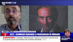 "Je pense qu'il fait une bêtise": Robert Ménard explique ne pas vouloir donner son parrainage à Éric Zemmour