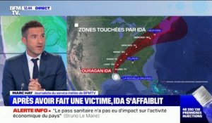 États-Unis: Ida désormais classée comme étant une tempête tropicale