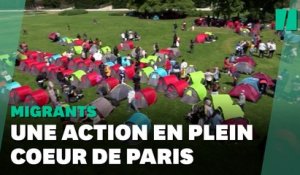 Île-de-France: un camp de 500 migrants, notamment Afghans, s'installe devant la préfecture