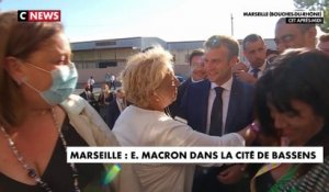 Marseille : Emmanuel Macron dans la cité de Bassens