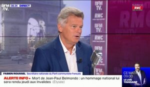 "On a ri, on a pleuré": Fabien Roussel rend hommage à Jean-Paul Belmondo, "une légende populaire"