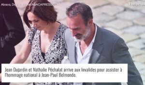 Hommage à Jean-Paul Belmondo : Jean Dujardin aux bras de sa femme Nathalie Péchalat