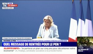 Marine Le Pen: "Nous arrivons à un carrefour, dont une voie conduit à l'abîme et l'autre au sommet"