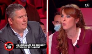 Vanessa, infirmière refusant la vaccination, en larmes face au député Julien Borowczyk