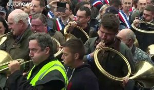 Manifestation des chasseurs en colère en France