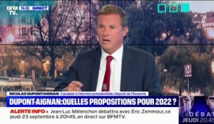 Présidentielle 2022: Nicolas Dupont-Aignan demande aux Français "de se secouer un peu"