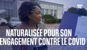 Aide-soignante d'origine haïtienne en première ligne de la crise sanitaire, Jolitha vient d'être naturalisée française