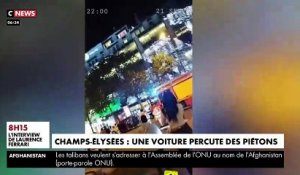 Champs- Elysées : Une voiture a fauché plusieurs piétons cette nuit avant de se renverser, faisant plusieurs blessés dont trois en urgence absolue