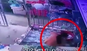 Une femme échappe à la police en faisant semblant de faire la vaisselle