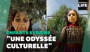 Cette marionnette géante déambule en Europe pour alerter sur le sort des enfants syriens