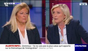 Marine Le Pen: "Ma manière d'augmenter les salaires, c'est d'arrêter l'immigration clandestine et le travail détaché"