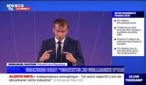 Emmanuel Macron: "On doit garantir notre approvisionnement en plastiques et métaux et investir dans le recyclage"