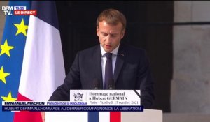 Emmanuel Macron rend hommage à Hubert Germain: "L'Ordre de la Libération lui survivra, indépendant et fidèle à son histoire"