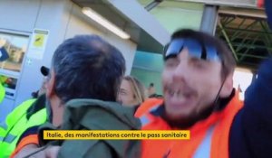 Italie : des manifestations pour protester contre l'instauration du pass sanitaire sur le lieu de travail