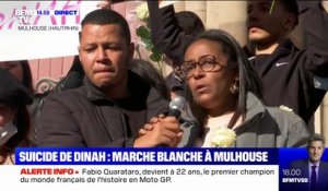 L'émotion de la mère de Dinah à Mulhouse lors de la marche blanche en hommage à sa fille