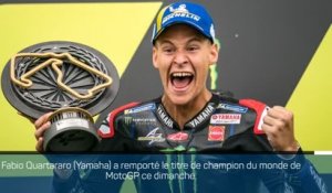 Moto GP - Quartararo sacré champion du monde