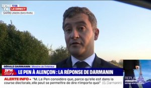 Le Pen à Alençon : "Ce genre de déplacement, c'est une insulte au travail des policiers" réagit Gérald Darmanin