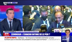 Jordan Bardella déplore qu'Éric Zemmour "passe plus de temps à taper sur Marine Le Pen qu'Emmanuel Macron"