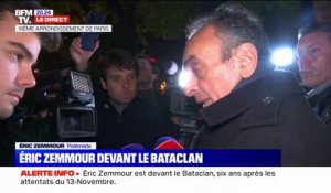 Devant le Bataclan, Éric Zemmour accuse François Hollande d'avoir pris "une décision criminelle en laissant les frontières ouvertes"