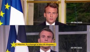 Macron : du bleu cobalt au bleu marine