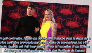 Louane chic et féline - elle foule le tapis rouge des NRJ Music Awards au bras de son chéri, Florian