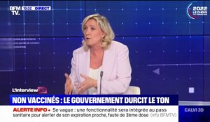 Pour Marine Le Pen, la "vaccination des enfants et la vaccination obligatoire, c'est non"