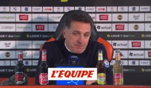 Pélissier : « Ça a penché du mauvais côté » - Foot - L1 - Lorient