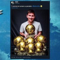 Twitter déchaîné après le nouveau Ballon d'Or de Lionel Messi