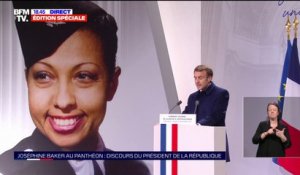 Emmanuel Macron: Sa famille "permit à Joséphine Baker de prouver aux yeux du monde que les couleurs de peau, les origines, les religions pouvaient non seulement cohabiter mais vivre en harmonie"