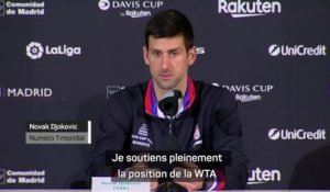 Affaire Shuai Peng - Djokovic et Medvedev soutiennent Peng et la WTA